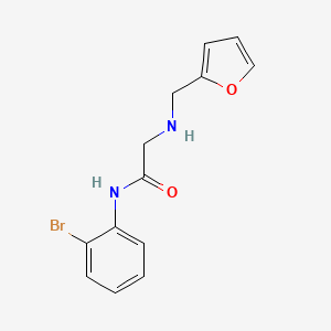 molecular formula C13H13BrN2O2 B2723741 N-(2-溴苯基)-2-[(呋喃-2-基甲基)氨基]乙酰胺 CAS No. 733030-54-1