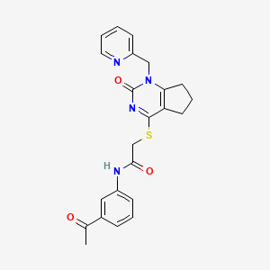 B2723745 N-(3-acetylphenyl)-2-((2-oxo-1-(pyridin-2-ylmethyl)-2,5,6,7-tetrahydro-1H-cyclopenta[d]pyrimidin-4-yl)thio)acetamide CAS No. 899730-95-1