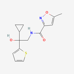 molecular formula C14H16N2O3S B2723748 N-(2-环丙基-2-羟基-2-(噻吩-2-基)乙基)-5-甲基异噁唑-3-甲酰胺 CAS No. 1396794-75-4