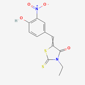 B2723759 3-Ethyl-5-[(4-hydroxy-3-nitrophenyl)methylidene]-2-sulfanylidene-1,3-thiazolidin-4-one CAS No. 359648-33-2