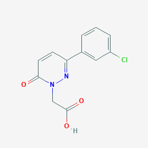 molecular formula C12H9ClN2O3 B2723767 [3-(3-chlorophenyl)-6-oxopyridazin-1(6H)-yl]acetic acid CAS No. 344348-91-0