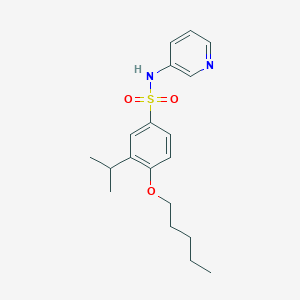 molecular formula C19H26N2O3S B272377 3-isopropyl-4-(pentyloxy)-N-(3-pyridinyl)benzenesulfonamide 