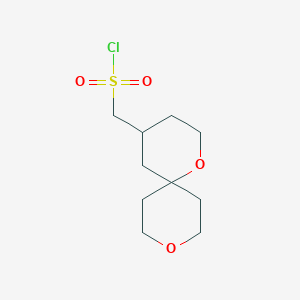 molecular formula C10H17ClO4S B2723773 (1,9-Dioxaspiro[5.5]undecan-4-yl)methanesulfonyl chloride CAS No. 2155852-98-3