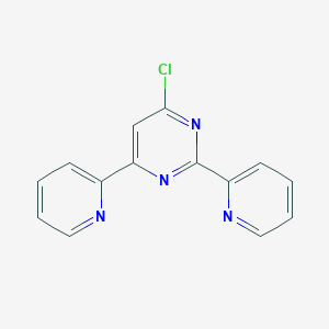 molecular formula C14H9ClN4 B2723783 4-Chloro-2,6-di(2-pyridinyl)pyrimidine CAS No. 10198-68-2