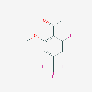 molecular formula C10H8F4O2 B2723794 2'-Fluoro-6'-methoxy-4'-(trifluoromethyl)acetophenone CAS No. 1823815-55-9