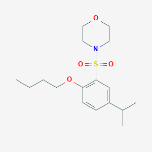 molecular formula C17H27NO4S B272380 Butyl 4-isopropyl-2-(4-morpholinylsulfonyl)phenyl ether 