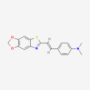 B2723813 4-[(E)-2-([1,3]dioxolo[4,5-f][1,3]benzothiazol-6-yl)ethenyl]-N,N-dimethylaniline CAS No. 306279-40-3
