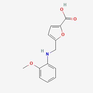 molecular formula C13H13NO4 B2723814 5-{[(2-甲氧苯基)氨基]甲基}-2-呋喃甲酸 CAS No. 944890-37-3
