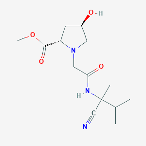 B2723818 methyl (2S,4R)-1-{[(1-cyano-1,2-dimethylpropyl)carbamoyl]methyl}-4-hydroxypyrrolidine-2-carboxylate CAS No. 1488349-77-4