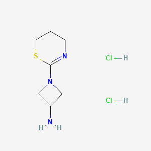molecular formula C7H15Cl2N3S B2723825 1-(5,6-二氢-4H-1,3-噻嗪-2-基)氮杂丁烷-3-胺二盐酸盐 CAS No. 2230802-68-1