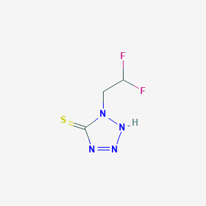 molecular formula C3H4F2N4S B2723826 1-(2,2-Difluoroethyl)-2H-tetrazole-5-thione CAS No. 1545656-11-8