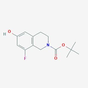 molecular formula C14H18FNO3 B2723827 叔丁基-8-氟-6-羟基-1,2,3,4-四氢异喹啉-2-甲酸酯 CAS No. 1868105-63-8