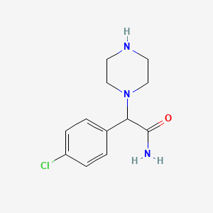 molecular formula C12H16ClN3O B2723831 2-(4-Chlorophenyl)-2-piperazin-1-ylacetamide CAS No. 878465-52-2