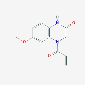 molecular formula C12H12N2O3 B2723836 6-Methoxy-4-prop-2-enoyl-1,3-dihydroquinoxalin-2-one CAS No. 2361639-82-7
