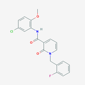 molecular formula C20H16ClFN2O3 B2723844 N-(5-chloro-2-methoxyphenyl)-1-(2-fluorobenzyl)-2-oxo-1,2-dihydropyridine-3-carboxamide CAS No. 946222-09-9
