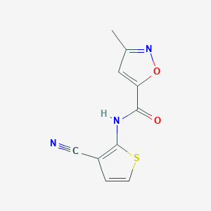 molecular formula C10H7N3O2S B2723851 N-(3-氰基噻吩-2-基)-3-甲基异噁唑-5-羧酰胺 CAS No. 946286-83-5