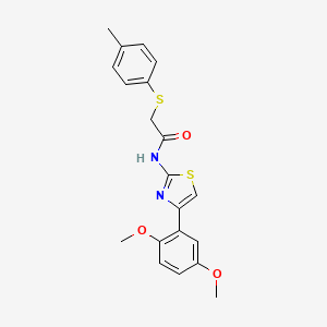 molecular formula C20H20N2O3S2 B2723854 N-(4-(2,5-二甲氧基苯基)噻唑-2-基)-2-(对甲苯基硫基)乙酰胺 CAS No. 895457-33-7
