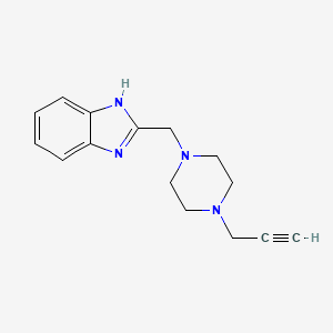 molecular formula C15H18N4 B2723865 2-[(4-Prop-2-ynylpiperazin-1-yl)methyl]-1H-benzimidazole CAS No. 2249093-05-6