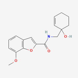 molecular formula C17H19NO4 B2723871 N-[(1-羟基环己-2-烯-1-基)甲基]-7-甲氧基-1-苯并呋喃-2-羧酰胺 CAS No. 2097900-65-5