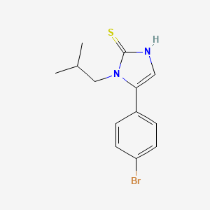 molecular formula C13H15BrN2S B2723872 5-(4-溴苯基)-1-异丁基-1H-咪唑-2-硫醇 CAS No. 796084-50-9