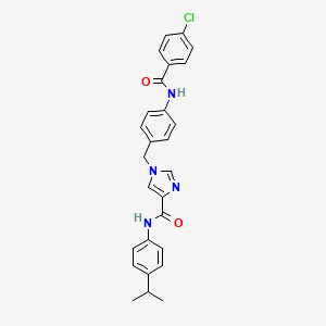 1-(4-(4-chlorobenzamido)benzyl)-N-(4-isopropylphenyl)-1H-imidazole-4-carboxamide