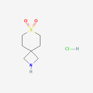 molecular formula C7H14ClNO2S B2723880 7-Thia-2-azaspiro[3.5]nonane 7,7-dioxide hydrochloride CAS No. 2241144-61-4