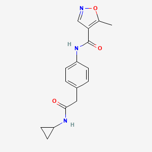 N-(4-(2-(cyclopropylamino)-2-oxoethyl)phenyl)-5-methylisoxazole-4-carboxamide