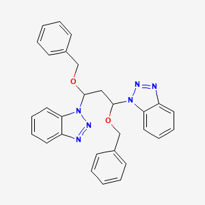 molecular formula C29H26N6O2 B2723889 1-[3-(1H-1,2,3-Benzotriazol-1-yl)-1,3-bis(benzyloxy)propyl]-1H-1,2,3-benzotriazole CAS No. 303756-59-4