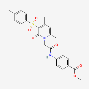 molecular formula C24H24N2O6S B2723892 methyl 4-(2-(4,6-dimethyl-2-oxo-3-tosylpyridin-1(2H)-yl)acetamido)benzoate CAS No. 1215414-00-8