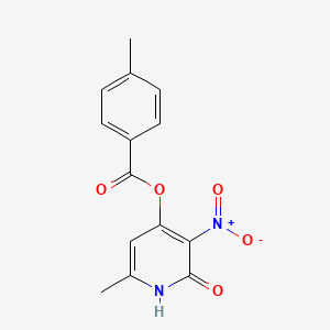 (6-methyl-3-nitro-2-oxo-1H-pyridin-4-yl) 4-methylbenzoate