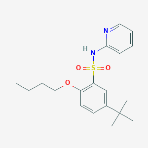 molecular formula C19H26N2O3S B272390 2-butoxy-5-tert-butyl-N-(2-pyridinyl)benzenesulfonamide 