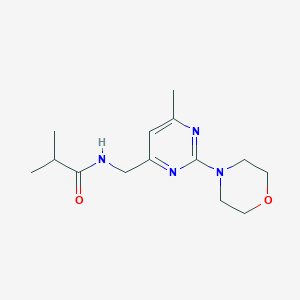 molecular formula C14H22N4O2 B2723902 N-((6-甲基-2-吗啉基嘧啶-4-基)甲基)异丁酰胺 CAS No. 1797620-48-4