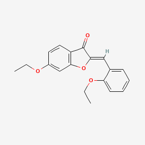 molecular formula C19H18O4 B2723903 (Z)-6-ethoxy-2-(2-ethoxybenzylidene)benzofuran-3(2H)-one CAS No. 623117-35-1