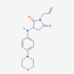 molecular formula C17H21N3O3 B2723904 1-Allyl-3-((4-morpholinophenyl)amino)pyrrolidine-2,5-dione CAS No. 1008091-53-9