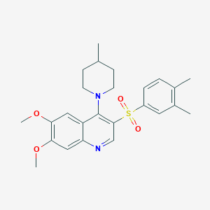 3-((3,4-Dimethylphenyl)sulfonyl)-6,7-dimethoxy-4-(4-methylpiperidin-1-yl)quinoline