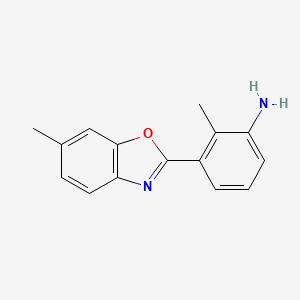 molecular formula C15H14N2O B2723943 2-Methyl-3-(6-methyl-1,3-benzoxazol-2-yl)aniline CAS No. 313527-48-9
