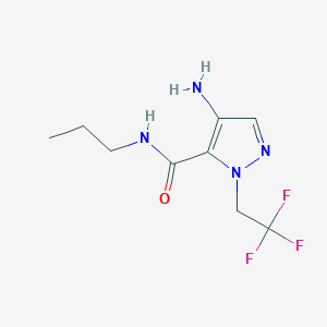 molecular formula C9H13F3N4O B2723951 4-Amino-N-propyl-1-(2,2,2-trifluoroethyl)-1H-pyrazole-5-carboxamide CAS No. 2101196-30-7
