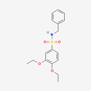 molecular formula C17H21NO4S B2723959 N-苄基-3,4-二乙氧基苯磺酰胺 CAS No. 898656-05-8