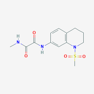 molecular formula C13H17N3O4S B2723963 N-甲基-N'-(1-甲磺酰-3,4-二氢-2H-喹啉-7-基)氧代胺 CAS No. 941945-56-8