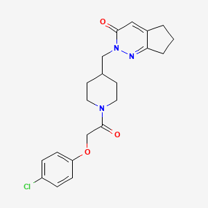 2-[[1-[2-(4-Chlorophenoxy)acetyl]piperidin-4-yl]methyl]-6,7-dihydro-5H-cyclopenta[c]pyridazin-3-one