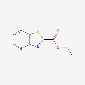 molecular formula C9H8N2O2S B2723966 Ethyl thiazolo[4,5-b]pyridine-2-carboxylate CAS No. 1823873-36-4