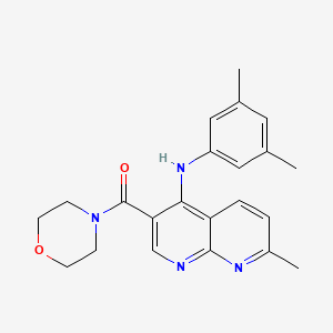 (4-((3,5-Dimethylphenyl)amino)-7-methyl-1,8-naphthyridin-3-yl)(morpholino)methanone