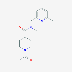 molecular formula C17H23N3O2 B2723970 N-Methyl-N-[(6-methylpyridin-2-yl)methyl]-1-prop-2-enoylpiperidine-4-carboxamide CAS No. 2361745-74-4