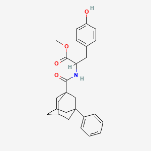 molecular formula C27H31NO4 B2723975 Methyl 3-(4-hydroxyphenyl)-2-[(3-phenyladamantanyl)carbonylamino]propanoate CAS No. 1095553-90-4