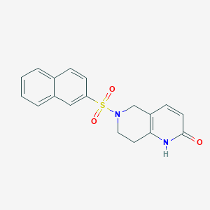 molecular formula C18H16N2O3S B2723977 6-(萘-2-基磺酰)-5,6,7,8-四氢-1,6-萘啉-2(1H)-酮 CAS No. 1421454-32-1