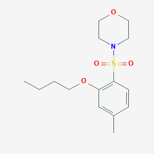 molecular formula C15H23NO4S B272398 4-(2-Butoxy-4-methylbenzenesulfonyl)morpholine 