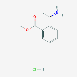 molecular formula C10H14ClNO2 B2723983 Methyl 2-((1S)-1-aminoethyl)benzoate hydrochloride CAS No. 1391483-59-2