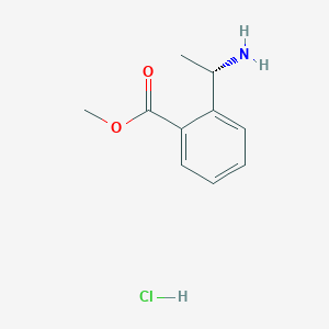 molecular formula C10H14ClNO2 B2723983 甲酸2-((1S)-1-氨基乙基)苯甲酸酯盐酸盐 CAS No. 1391483-59-2