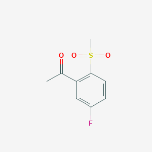 molecular formula C9H9FO3S B2723984 5-Fluoro-2-(methylsulphonyl)acetophenone CAS No. 1845690-53-0