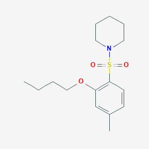 Butyl 5-methyl-2-(1-piperidinylsulfonyl)phenyl ether